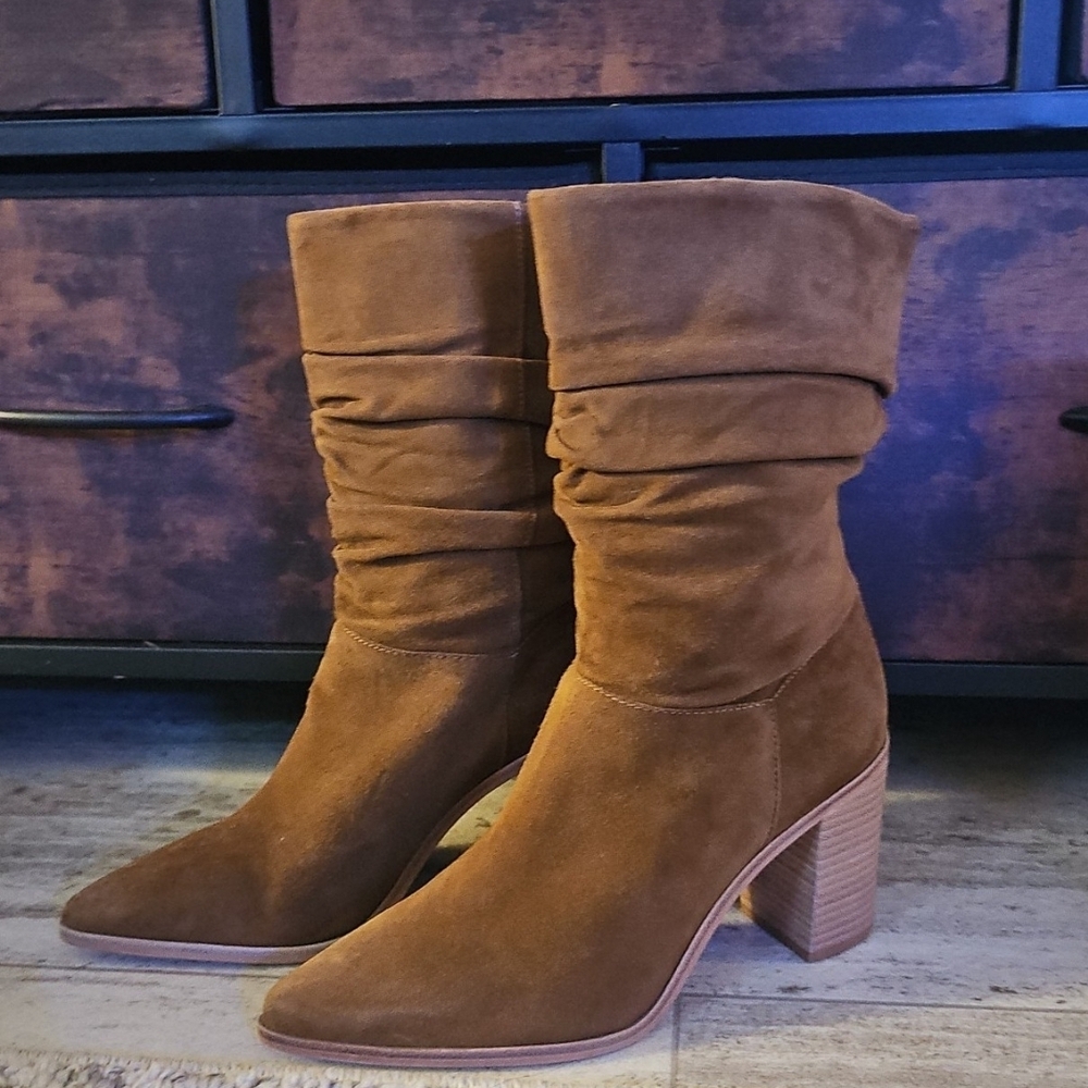 SCHUTZ Brown Suede Ankle Boots